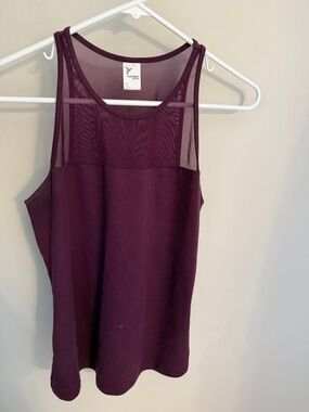 Old Navy Women's Mesh Yoke Tank Top - Plum